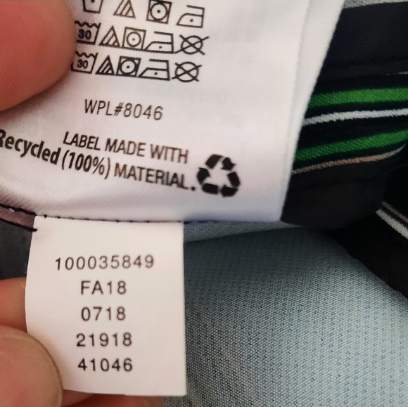 I N C Striped Trench Coat Womens Sz Small Blue Black Belted Buttons - Picture 11 of 12